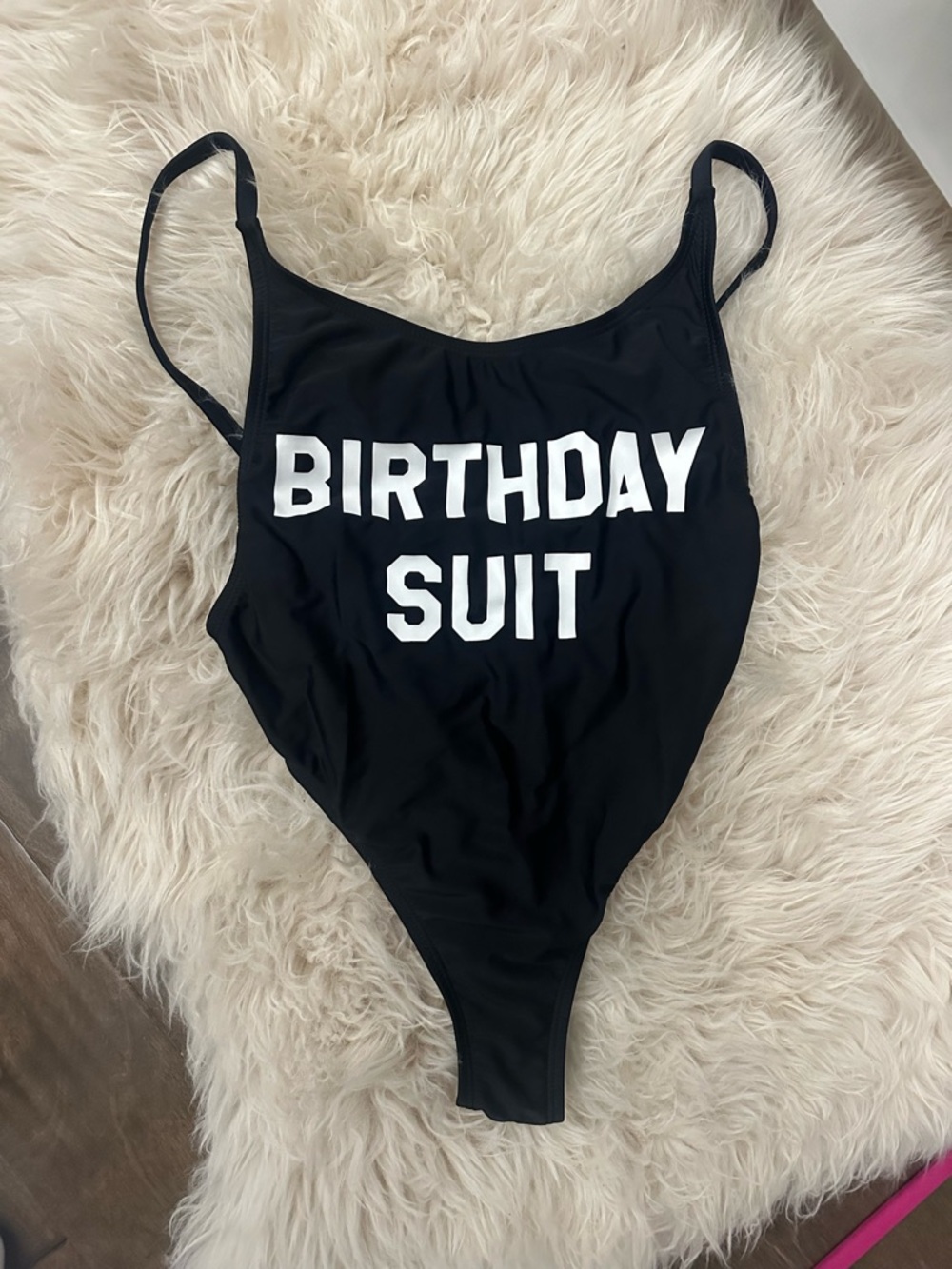 Birthday Suit Black womens One-Piece Swimsuit